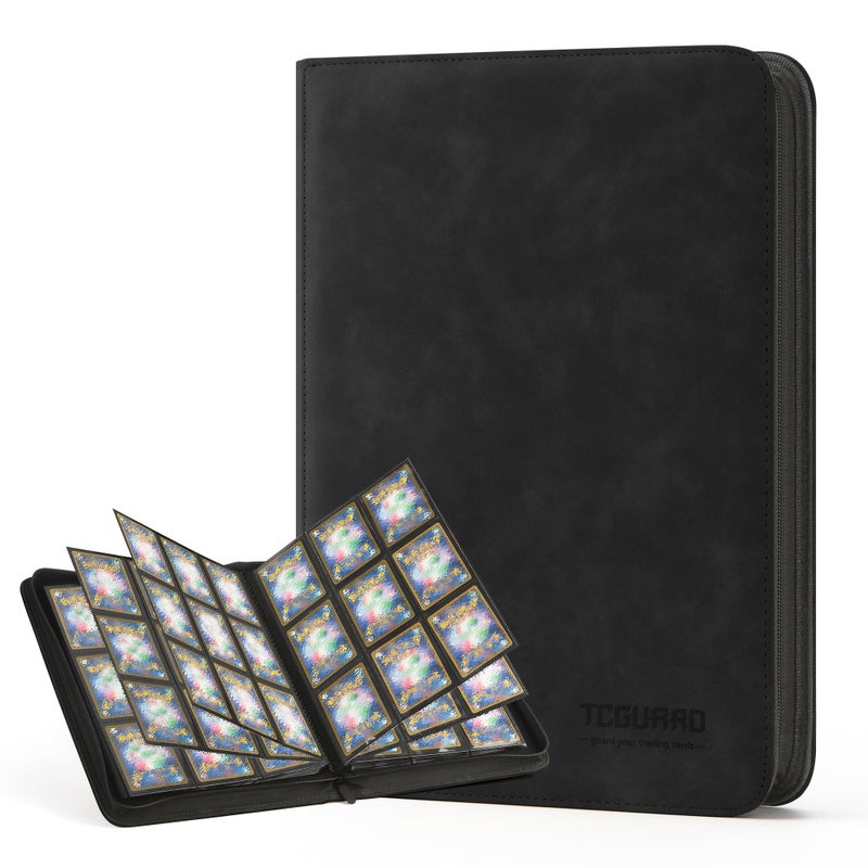 TCGUARD Trading Card Binder  9 Side Loading Pocket Card Album Hold Up to 540 Cards  Zipper Binder for Cards Collection  TCG Card Holder for Game Card  Sports Card  Yugioh  MTG etc. - Image 1